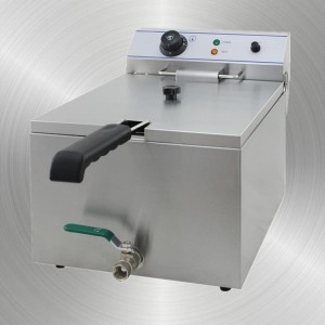 Electric Fryer with Valve single tank